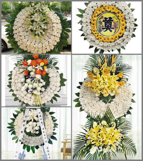 山东青岛胶州市里岔镇良乡二村花圈速递